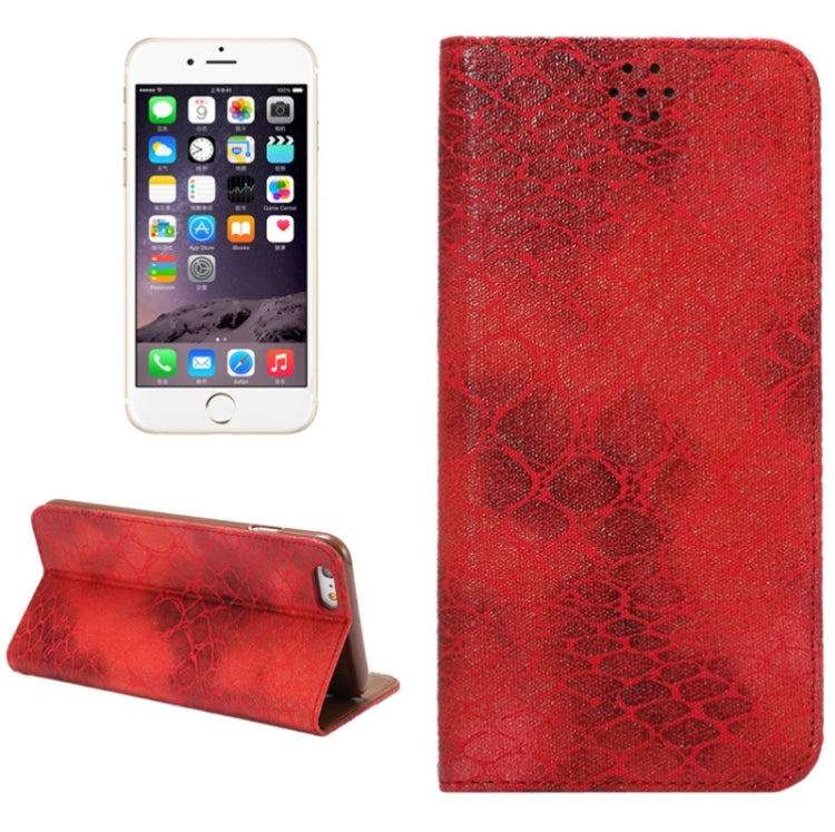 Stone Texture Magnetic Horizontal Flip PU Leather Case with Holder & Card Slot for iPhone 6 & 6S