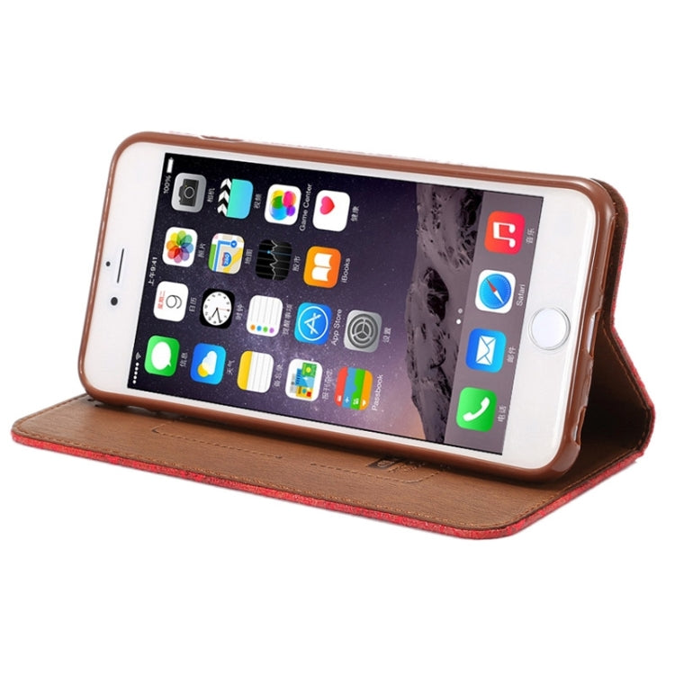 Stone Texture Magnetic Horizontal Flip PU Leather Case with Holder & Card Slot for iPhone 6 & 6S