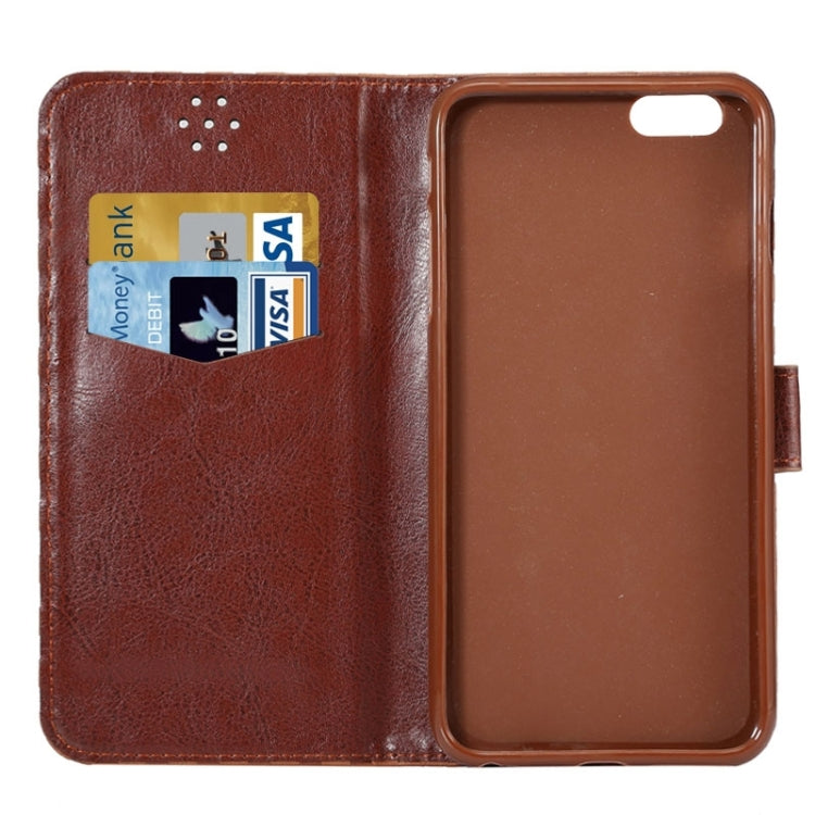 Embossing Grid Texture Horizontal Flip PU Leather Case with Holder & Card Slots for iPhone 6 & 6S