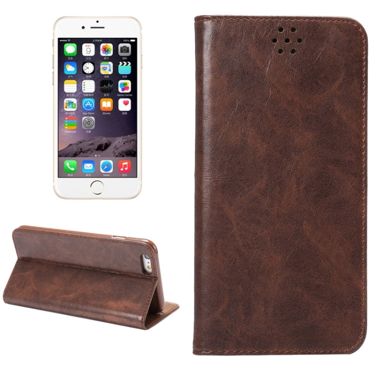 Crazy Horse Texture Magnetic Horizontal Flip Leather Case with Holder & Card Slot for iPhone 6 & 6S