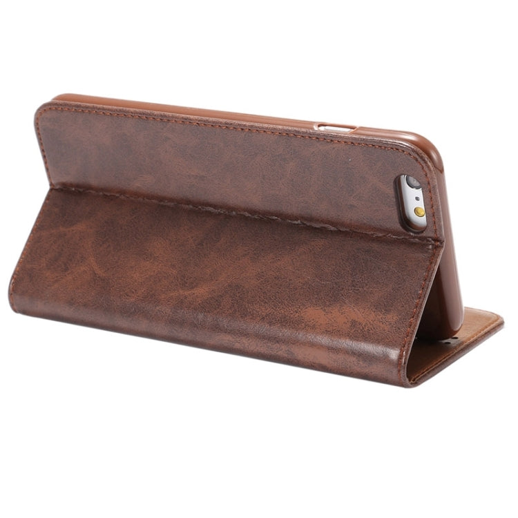 Crazy Horse Texture Magnetic Horizontal Flip Leather Case with Holder & Card Slot for iPhone 6 & 6S