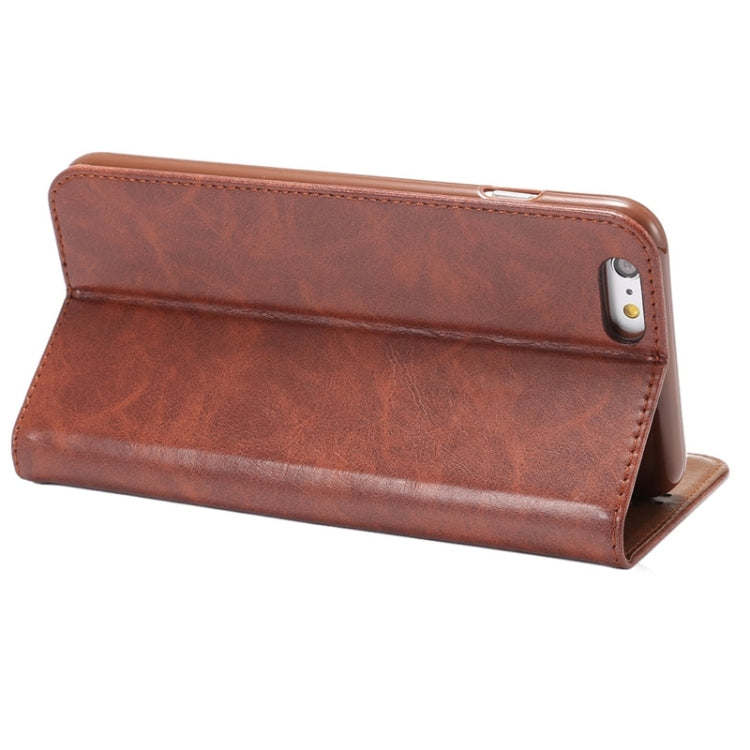 Crazy Horse Texture Magnetic Horizontal Flip Leather Case with Holder & Card Slot for iPhone 6 & 6S
