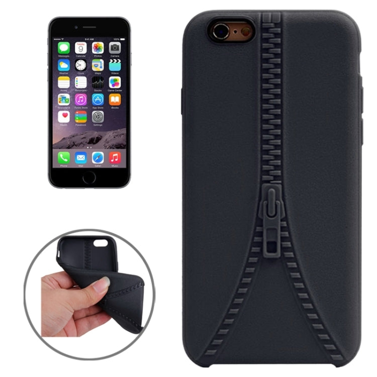 Zipper Texture Solid Color TPU Protective Case for iPhone 6