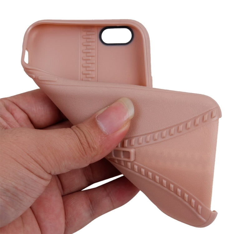Zipper Texture Solid Color TPU Protective Case for iPhone 6