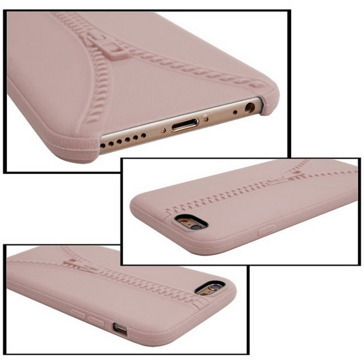 Zipper Texture Solid Color TPU Protective Case for iPhone 6