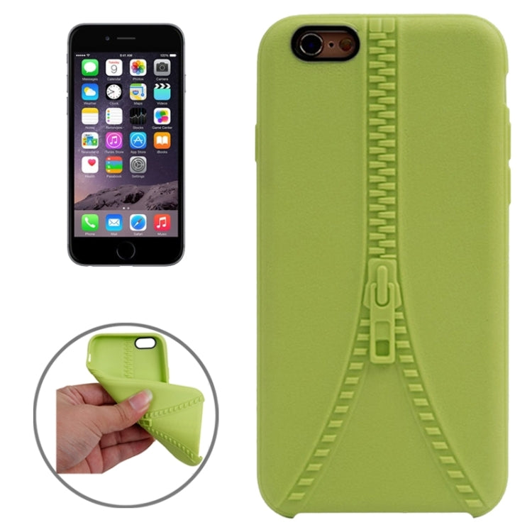 Zipper Texture Solid Color TPU Protective Case for iPhone 6