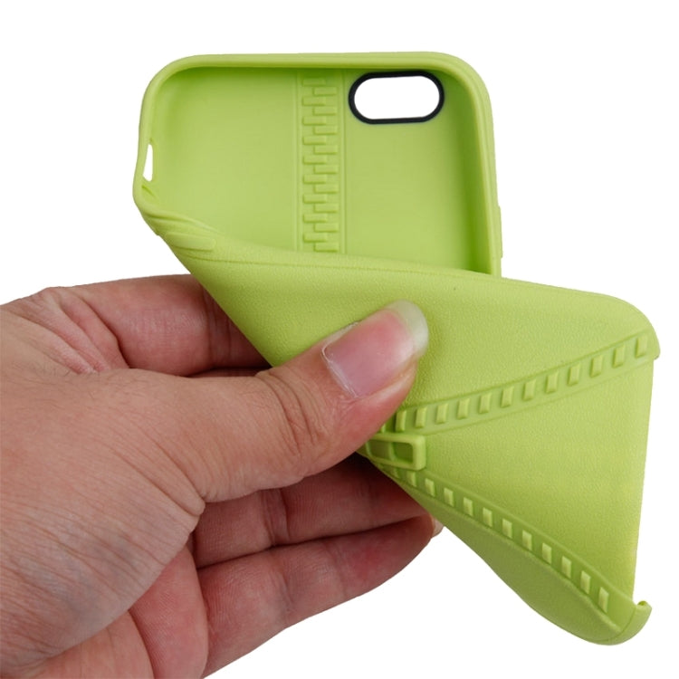 Zipper Texture Solid Color TPU Protective Case for iPhone 6