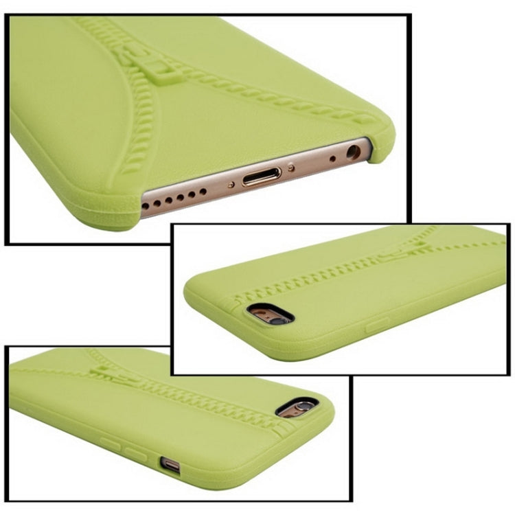 Zipper Texture Solid Color TPU Protective Case for iPhone 6