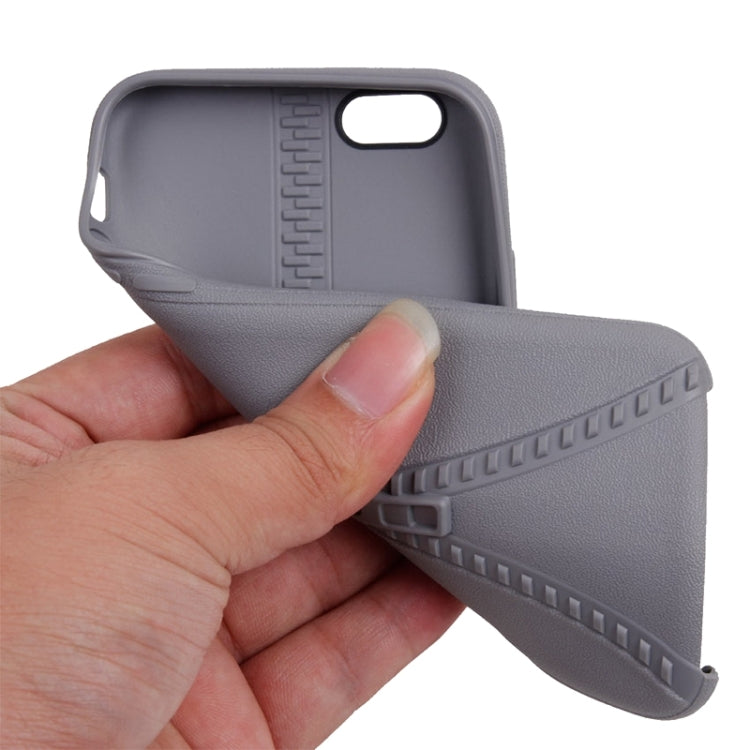 Zipper Texture Solid Color TPU Protective Case for iPhone 6