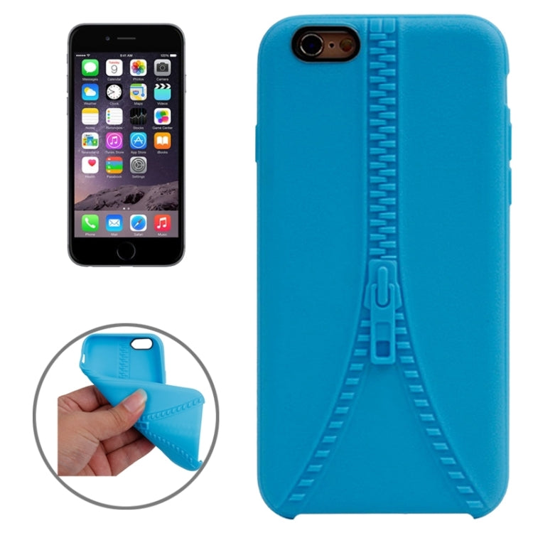 Zipper Texture Solid Color TPU Protective Case for iPhone 6