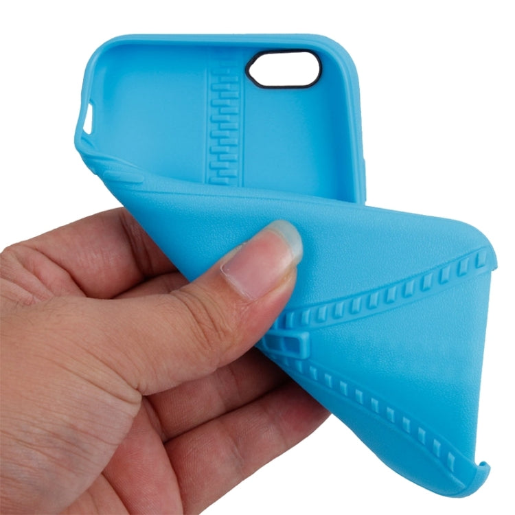 Zipper Texture Solid Color TPU Protective Case for iPhone 6