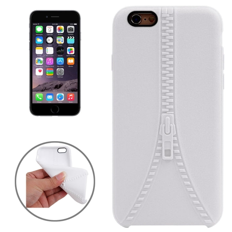 Zipper Texture Solid Color TPU Protective Case for iPhone 6