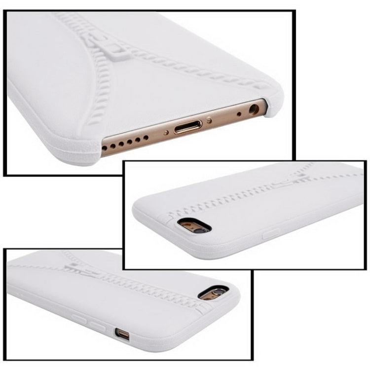 Zipper Texture Solid Color TPU Protective Case for iPhone 6