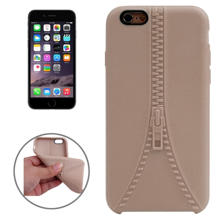 Zipper Texture Solid Color TPU Protective Case for iPhone 6