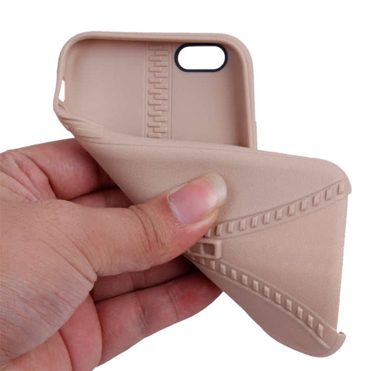 Zipper Texture Solid Color TPU Protective Case for iPhone 6