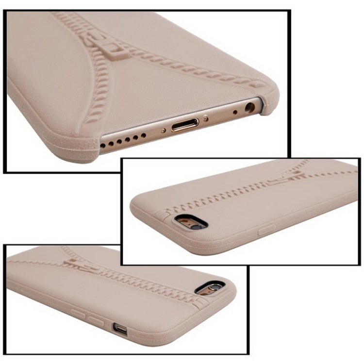Zipper Texture Solid Color TPU Protective Case for iPhone 6