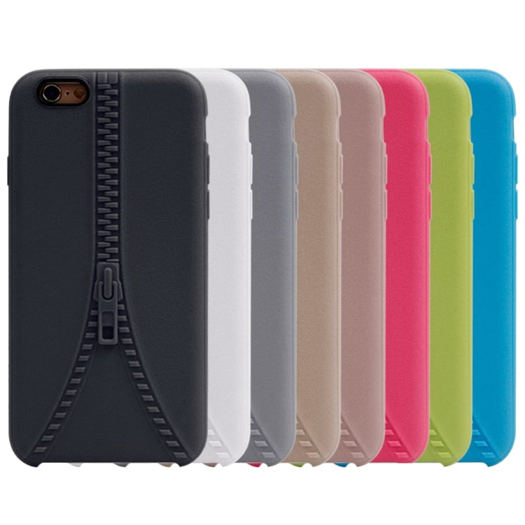 Zipper Texture Solid Color TPU Protective Case for iPhone 6