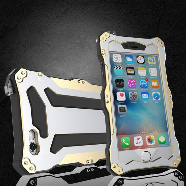 Professional and Powerful Dustproof Shatter-resistant Shockproof IPX7 Waterproof Carbon Fibre Metal Protective Case for iPhone 6 & 6s