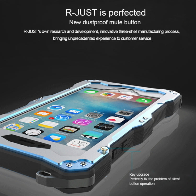 Professional and Powerful Dustproof Shatter-resistant Shockproof IPX7 Waterproof Carbon Fibre Metal Protective Case for iPhone 6 & 6s