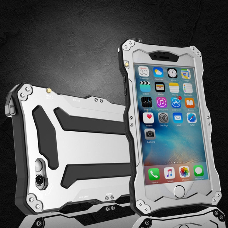Professional and Powerful Dustproof Shatter-resistant Shockproof IPX7 Waterproof Carbon Fibre Metal Protective Case for iPhone 6 & 6s