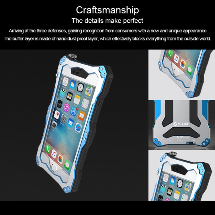 Professional and Powerful Dustproof Shatter-resistant Shockproof IPX7 Waterproof Carbon Fibre Metal Protective Case for iPhone 6 & 6s
