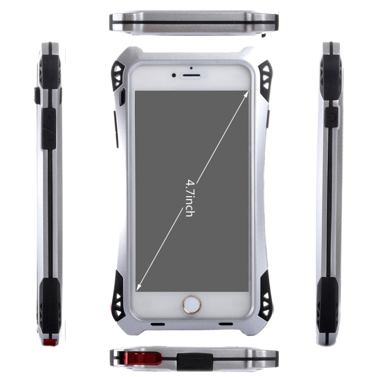 Professional and Powerful Dustproof Shatter-resistant Shockproof Tiny Waist Transformers Style Carbon Fibre Metal Protective Case with Tempered Glass Front Film Cover for iPhone 6 & 6s