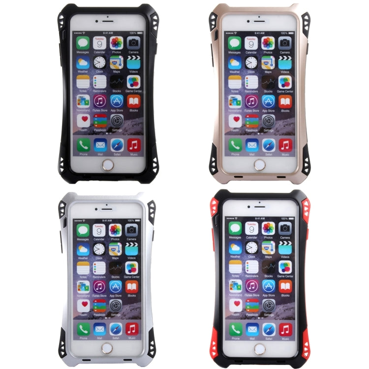 Professional and Powerful Dustproof Shatter-resistant Shockproof Tiny Waist Transformers Style Carbon Fibre Metal Protective Case with Tempered Glass Front Film Cover for iPhone 6 & 6s