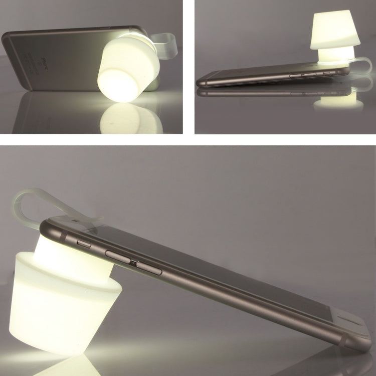 Creative Lovely and Mltiunctional Silicone Mobile Phone Clip Phone Camera Flash Lamp-shade Night Light Atmosphere Lamp Reading Lamp Bedside Lamp