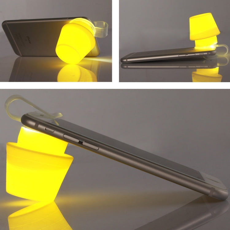 Creative Lovely and Mltiunctional Silicone Mobile Phone Clip Phone Camera Flash Lamp-shade Night Light Atmosphere Lamp Reading Lamp Bedside Lamp