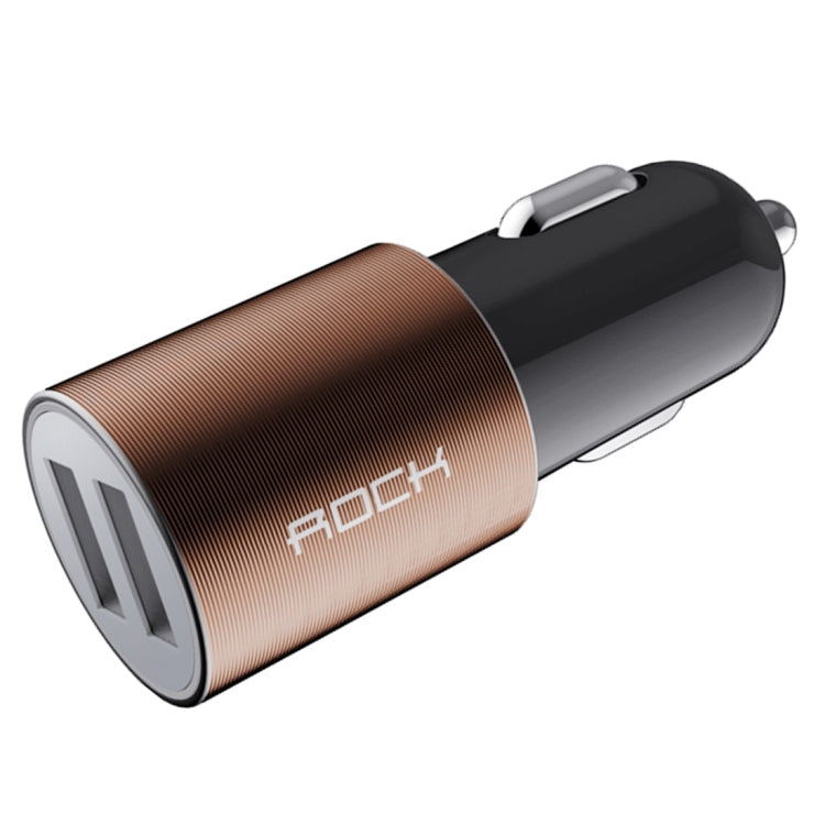 ROCK 5V 2.1A Dual USB Port Raid Car Charger Auto Adapter, For iPhone, Galaxy,  Huawei, Xiaomi, LG, HTC and other Smart Phones