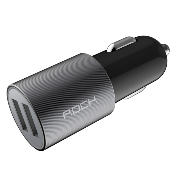ROCK 5V 2.1A Dual USB Port Raid Car Charger Auto Adapter, For iPhone, Galaxy,  Huawei, Xiaomi, LG, HTC and other Smart Phones