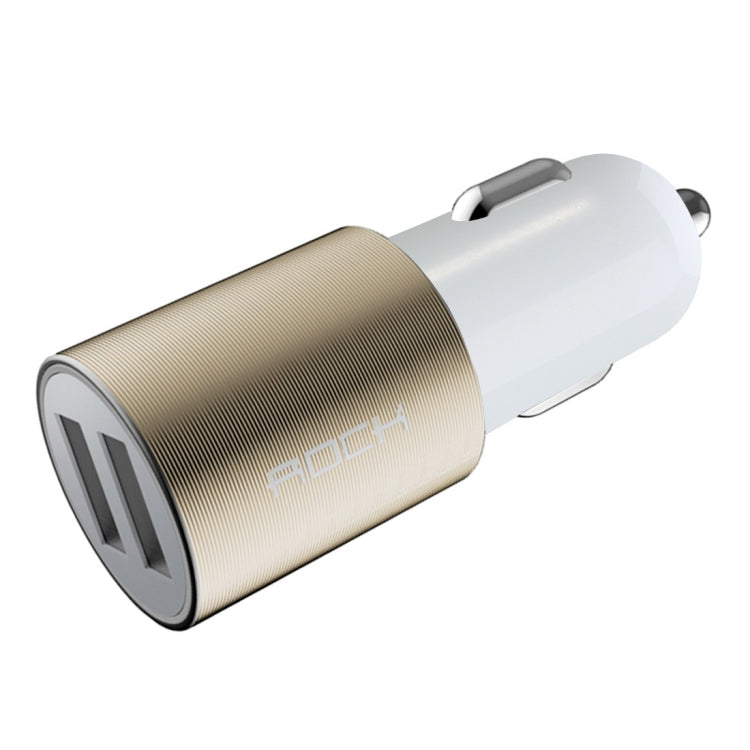 ROCK 5V 2.1A Dual USB Port Raid Car Charger Auto Adapter, For iPhone, Galaxy,  Huawei, Xiaomi, LG, HTC and other Smart Phones