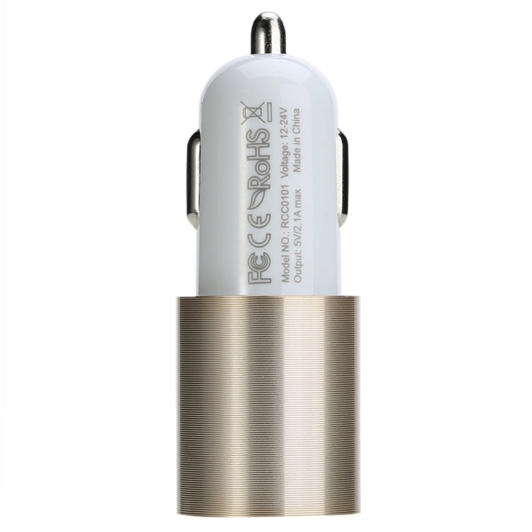 ROCK 5V 2.1A Dual USB Port Raid Car Charger Auto Adapter, For iPhone, Galaxy,  Huawei, Xiaomi, LG, HTC and other Smart Phones