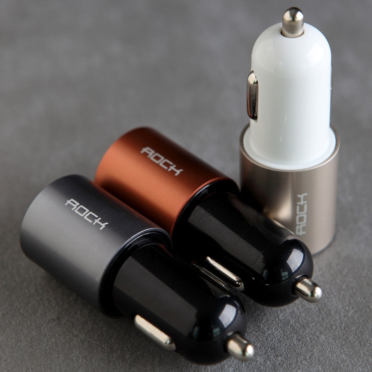 ROCK 5V 2.1A Dual USB Port Raid Car Charger Auto Adapter, For iPhone, Galaxy,  Huawei, Xiaomi, LG, HTC and other Smart Phones