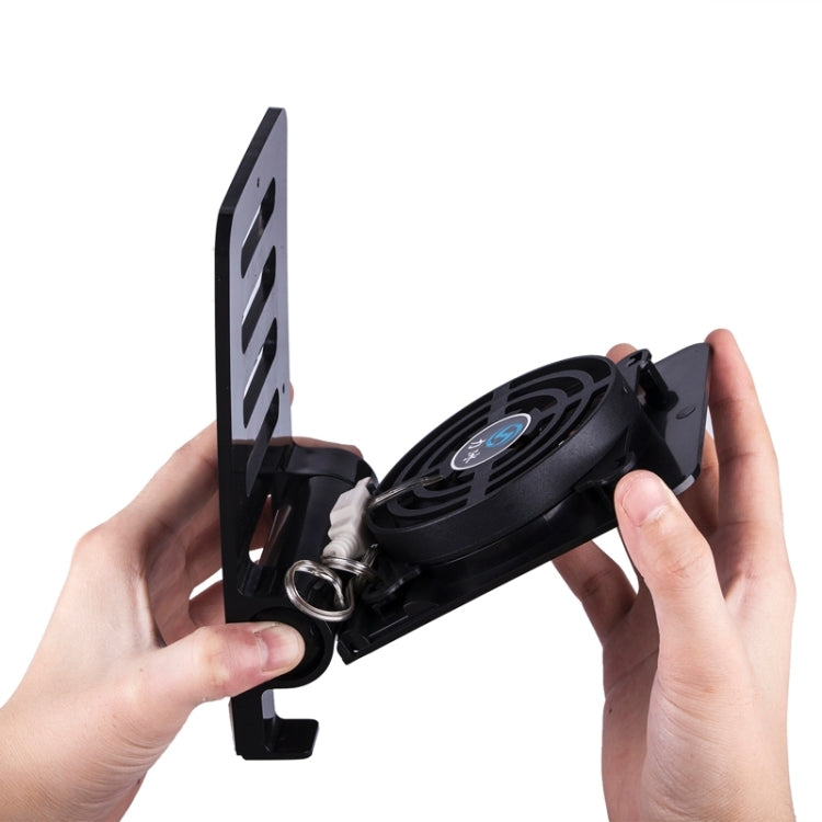 Mini Portable USB Cooling Blower Fan & Heat Sinking Holder for iPhone & iPad and Other Mobile Devices