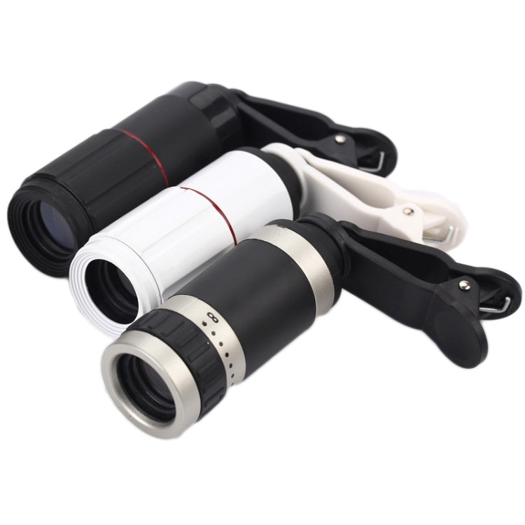 8x Zoom Telescope Telephoto Camera Lens with Clip, For iPhone, Galaxy, Sony, Lenovo, HTC, Huawei, Google, LG, Xiaomi and other Smartphones(Black)