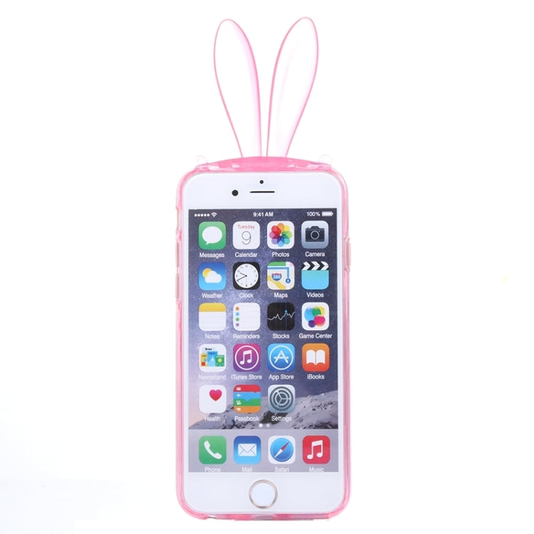3D Folding Diamond-Encrusted Rabbit Ear Pattern TPU Protective Case for iPhone 6 & 6S