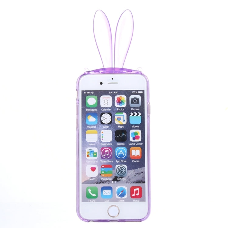 3D Folding Diamond-Encrusted Rabbit Ear Pattern TPU Protective Case for iPhone 6 & 6S