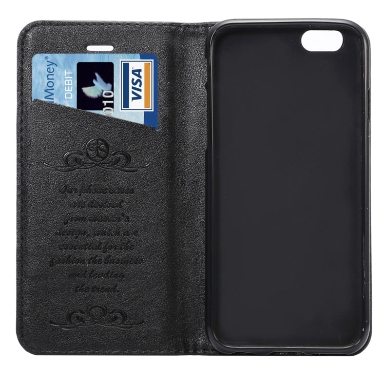 Sheep Texture Magnetic Adsorption Horizontal Flip PU Leather Case with Card Slot & Holder for iPhone 6 & 6s
