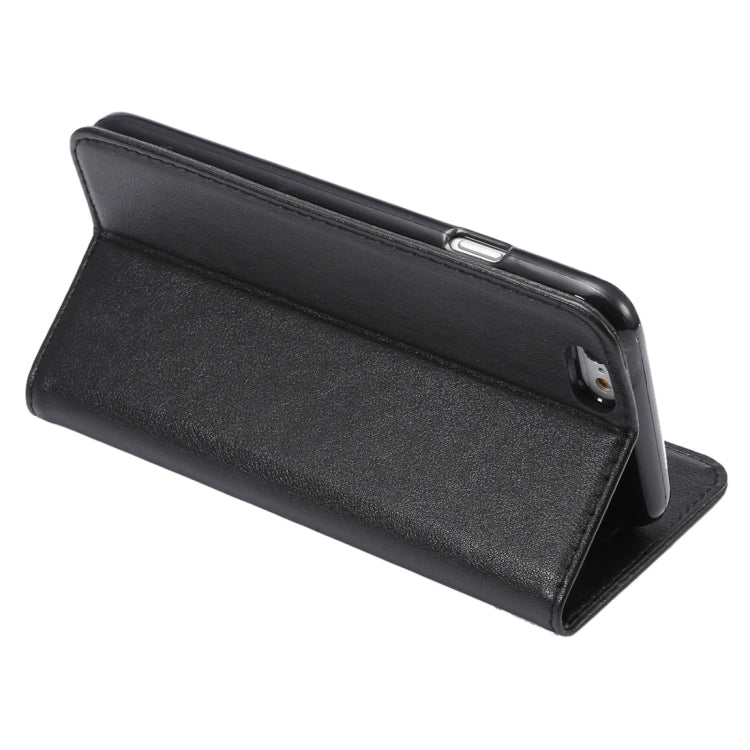 Sheep Texture Magnetic Adsorption Horizontal Flip PU Leather Case with Card Slot & Holder for iPhone 6 & 6s