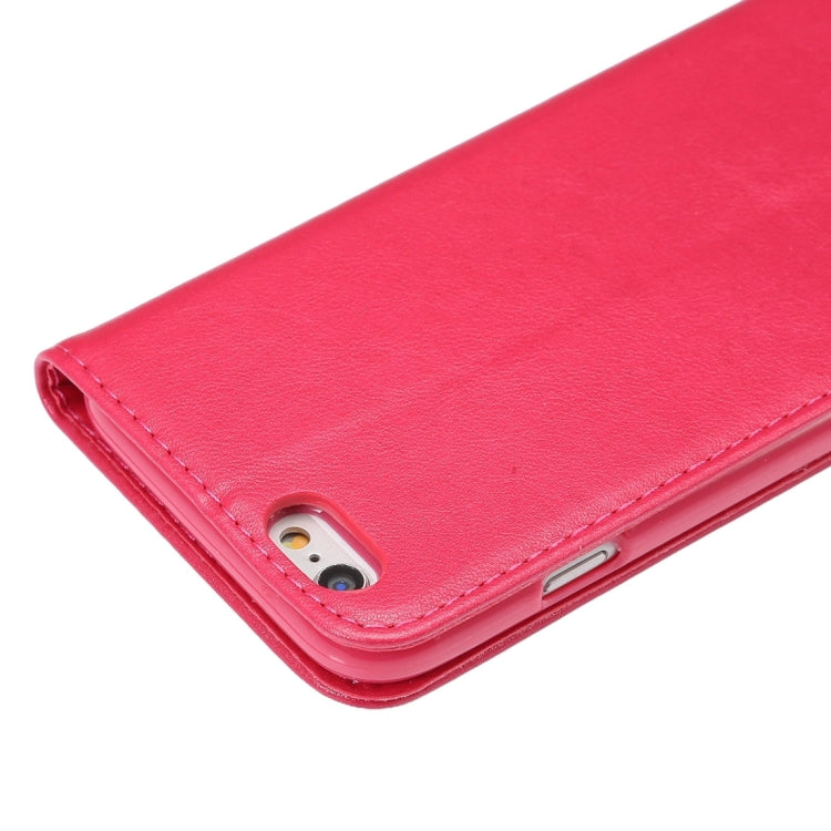 Sheep Texture Magnetic Adsorption Horizontal Flip PU Leather Case with Card Slot & Holder for iPhone 6 & 6s