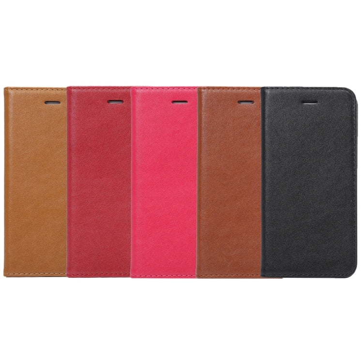 Sheep Texture Magnetic Adsorption Horizontal Flip PU Leather Case with Card Slot & Holder for iPhone 6 & 6s