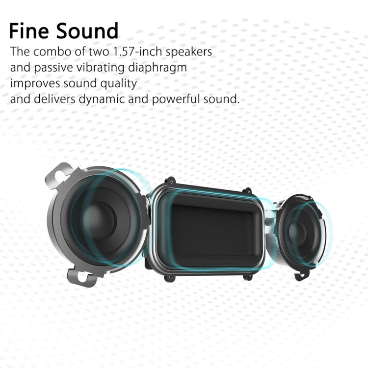 Rock MUBOX Portable Aluminum Stereo Bluetooth V4.0 Music Speaker with Two Strong Speaker Drivers & Mic, Support NFC & AUX IN