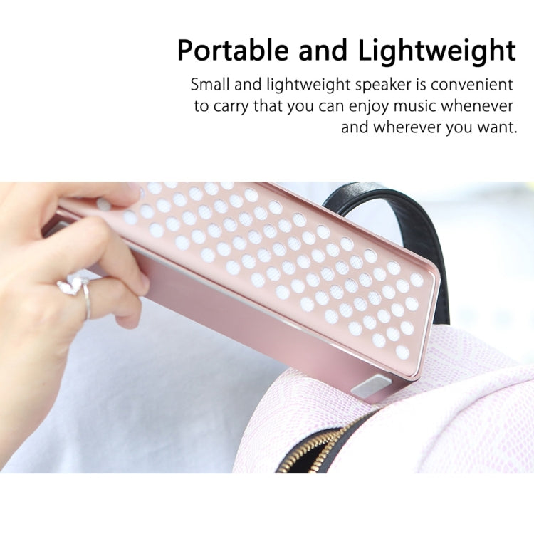 Rock MUBOX Portable Aluminum Stereo Bluetooth V4.0 Music Speaker with Two Strong Speaker Drivers & Mic, Support NFC & AUX IN