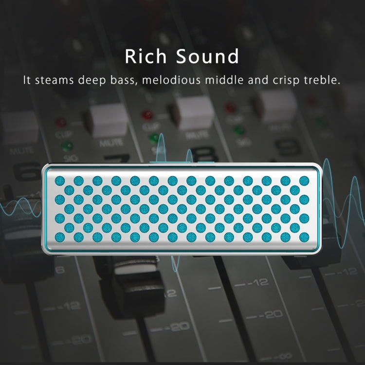 Rock MUBOX Portable Aluminum Stereo Bluetooth V4.0 Music Speaker with Two Strong Speaker Drivers & Mic, Support NFC & AUX IN