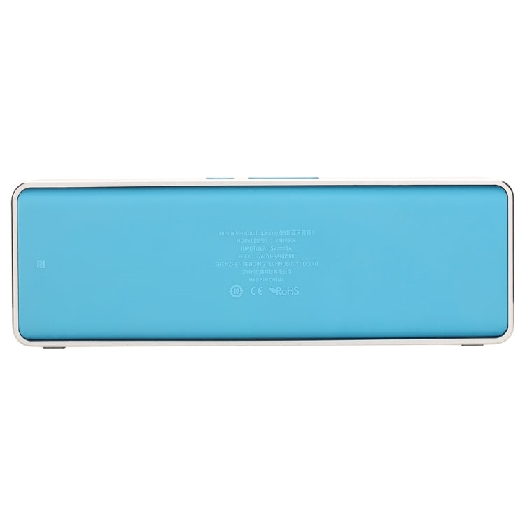 Rock MUBOX Portable Aluminum Stereo Bluetooth V4.0 Music Speaker with Two Strong Speaker Drivers & Mic, Support NFC & AUX IN