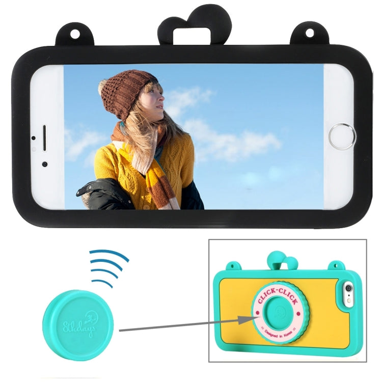 ROCK 3D Click-Click Camera Shaped Silicone Case with Strap & Remote Shutter for iPhone 6 & 6s
