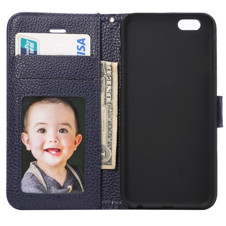 Litchi Texture Horizontal Flip Leather Case with Card Slots & Holder & Wallet & Photo Frame & Lanyard for iPhone 6 & 6s