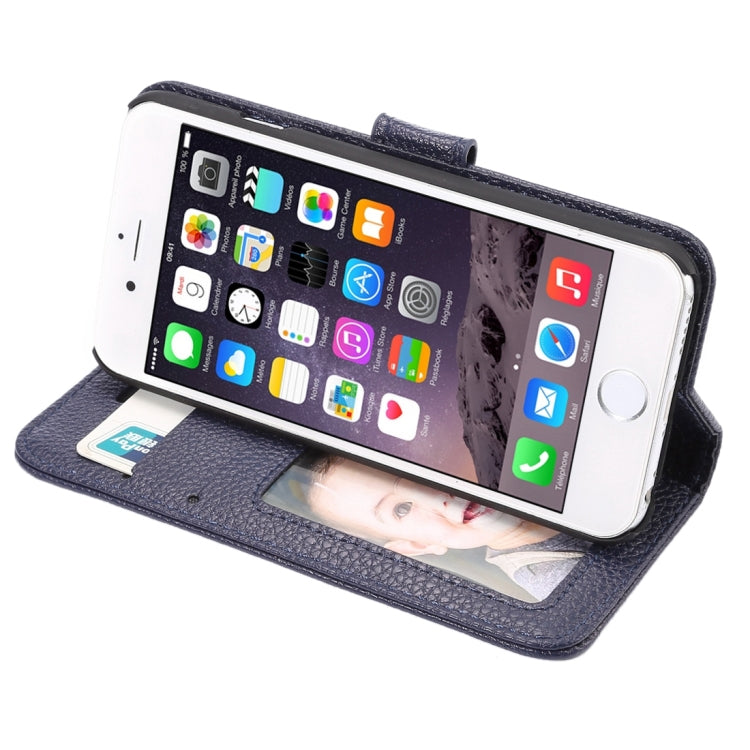 Litchi Texture Horizontal Flip Leather Case with Card Slots & Holder & Wallet & Photo Frame & Lanyard for iPhone 6 & 6s