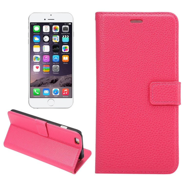 Litchi Texture Horizontal Flip Leather Case with Card Slots & Holder & Wallet & Photo Frame & Lanyard for iPhone 6 & 6s